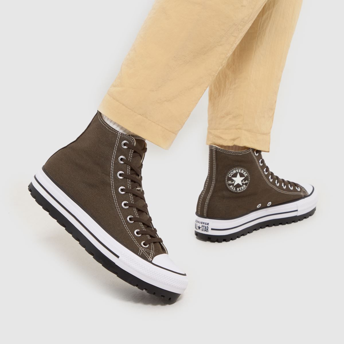 Converse – All Star – Hi City Trek – Mörkbruna sneakers