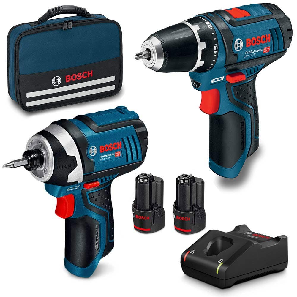 Conjunto Combinado BOSCH 12 V 2 peças 2 x 2,0 Ah 0615990L1G