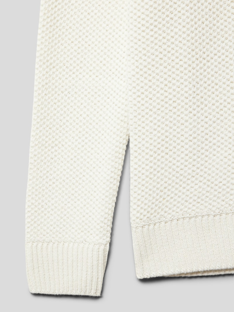 Strickpullover mit Strukturmuster Modell 'JORBRODY' in ecru