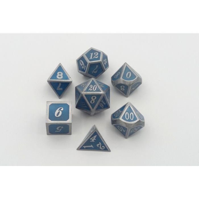 Leuchtwürfel Metall-blau