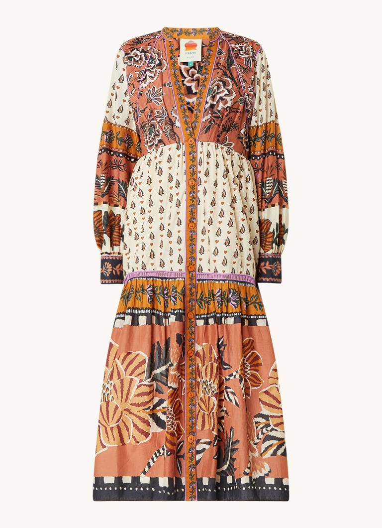 Rochie-tunică midi cu imprimeu Anika de la Farm Rio