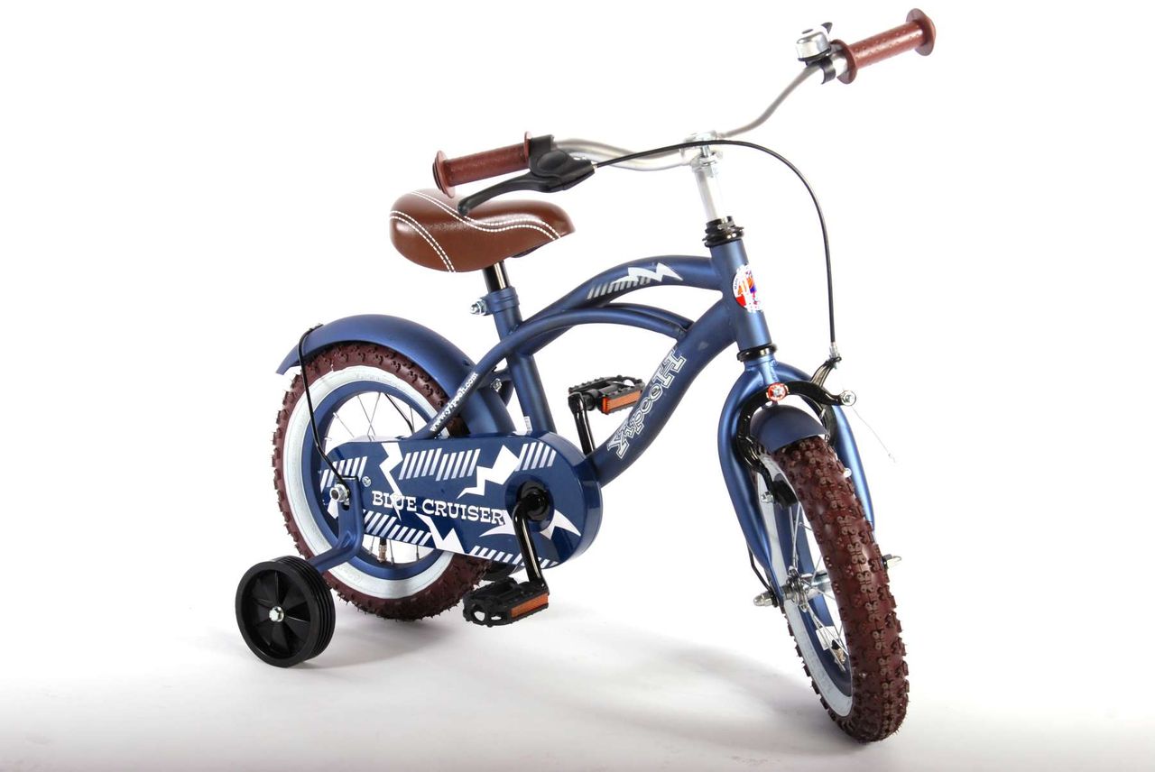 Volare Blue Cruiser Kinderfahrrad - Jungen - 12 Zoll - Blau - 95% zusammengebaut