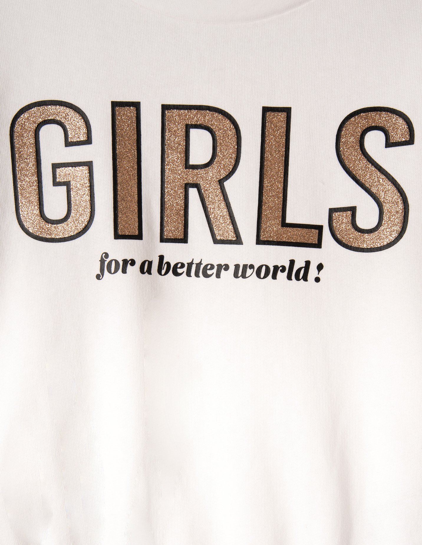 Sweat ample imprimé intérieur molletonné fille ecru | GEMO