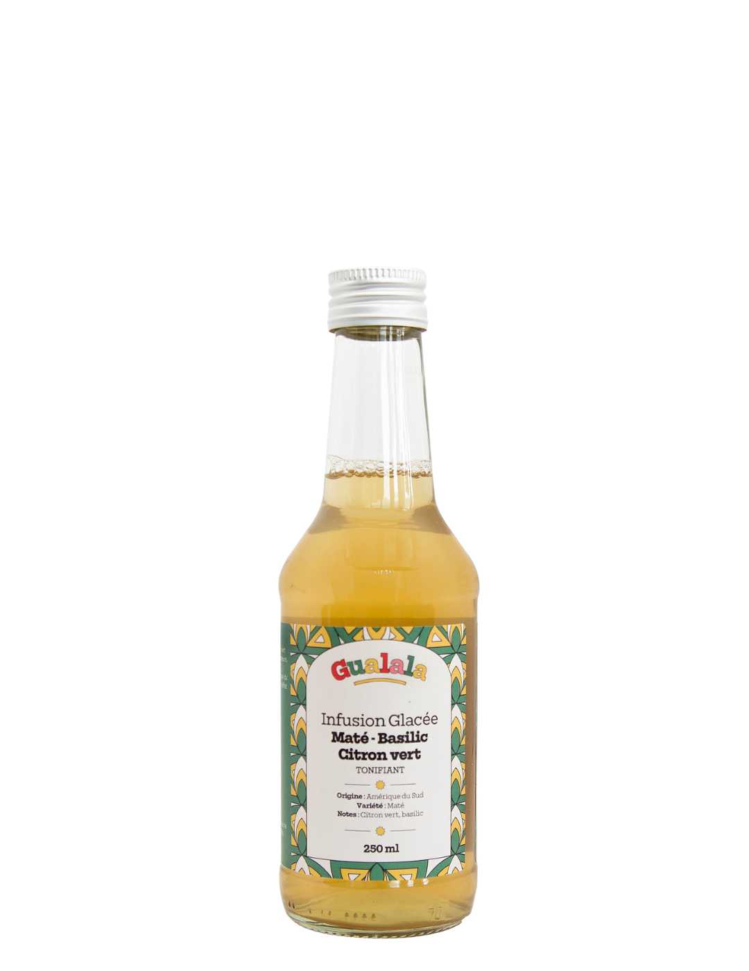 Gualala : Infusion glacée bio : Maté - Basilic - Citron vert - Gueule de joie 0° |  25 cl