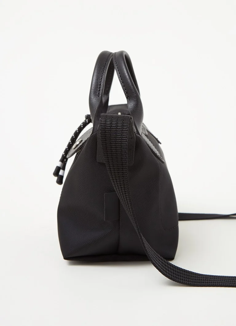 Geantă verde Longchamp Le Pliage, mărimea M, cu detalii din piele.