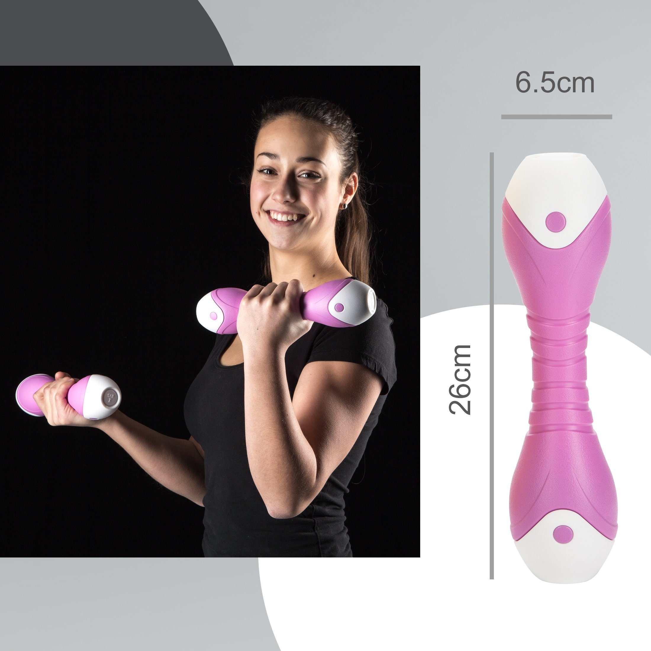 Zoomyo Hantel-Set Fitness Hantel Set, ergonomische Form, sehr rutschsicher und angenehm, der Hand auch mit schwitzenden Fingern