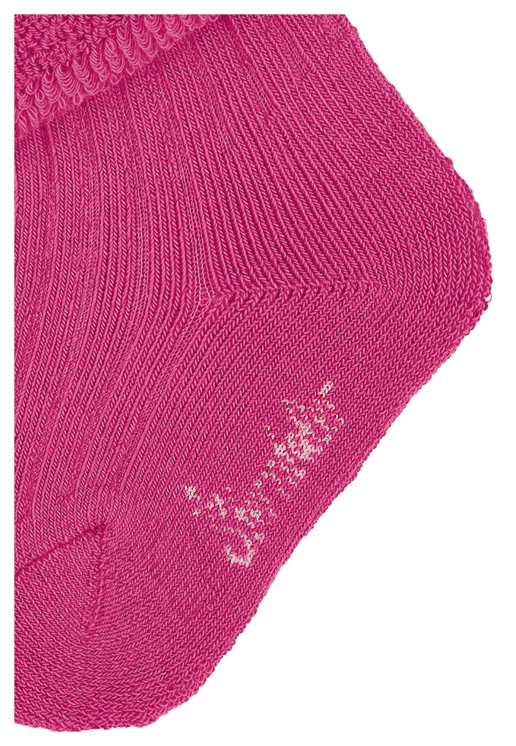 Babysocken uni mit Rippstruktur, Vollplüsch innen