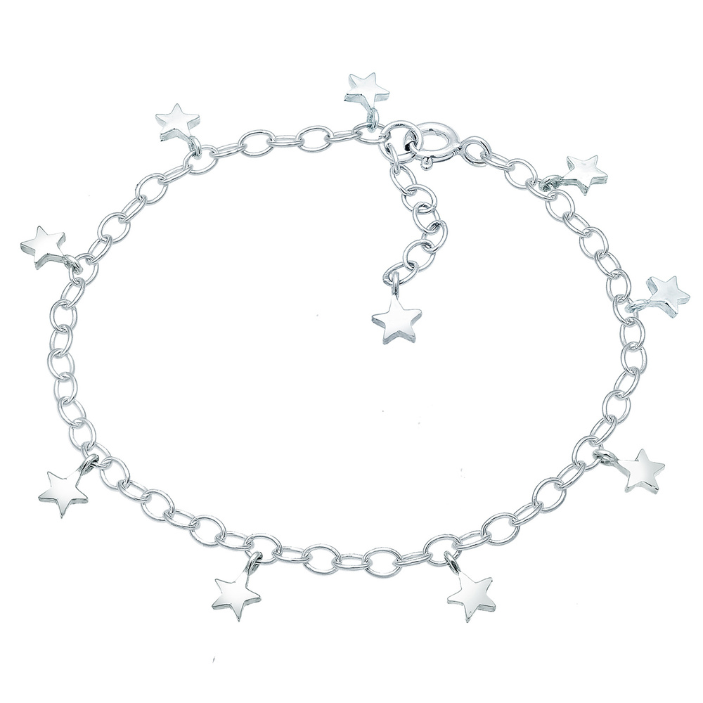Elli Elli Bracelet Ankerkette Astro Stern Symbol Trend 925er Silber Bracelet