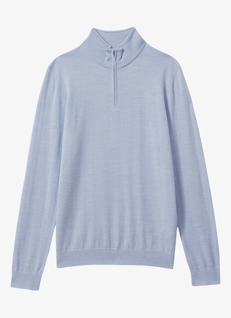 Reiss Blackhall merino wool pullover with half zip