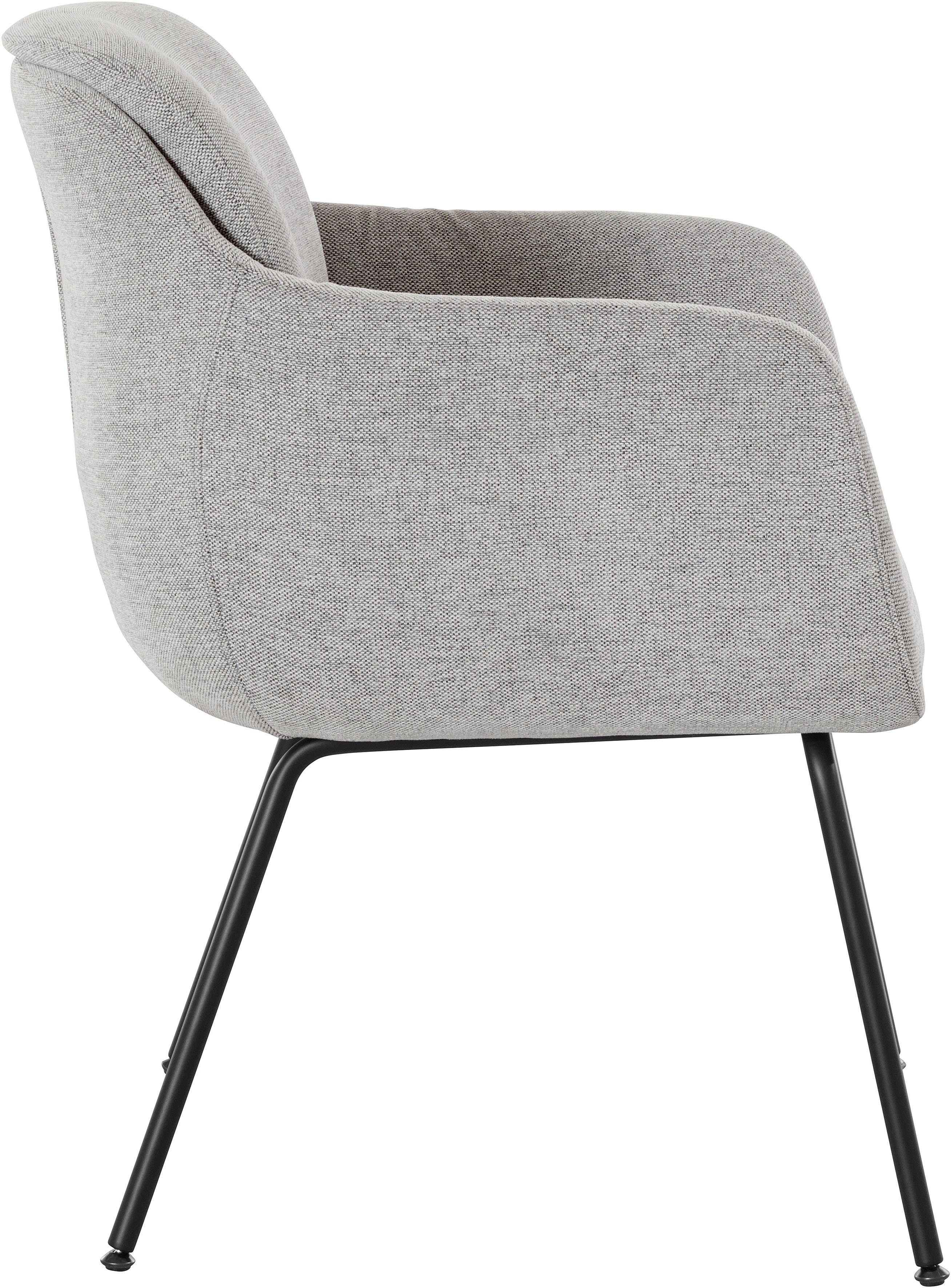 LeGer Home by Lena Gercke Esszimmerstuhl Donnica, pflegeleichter Webstoff, schwarzen Metallbeinen