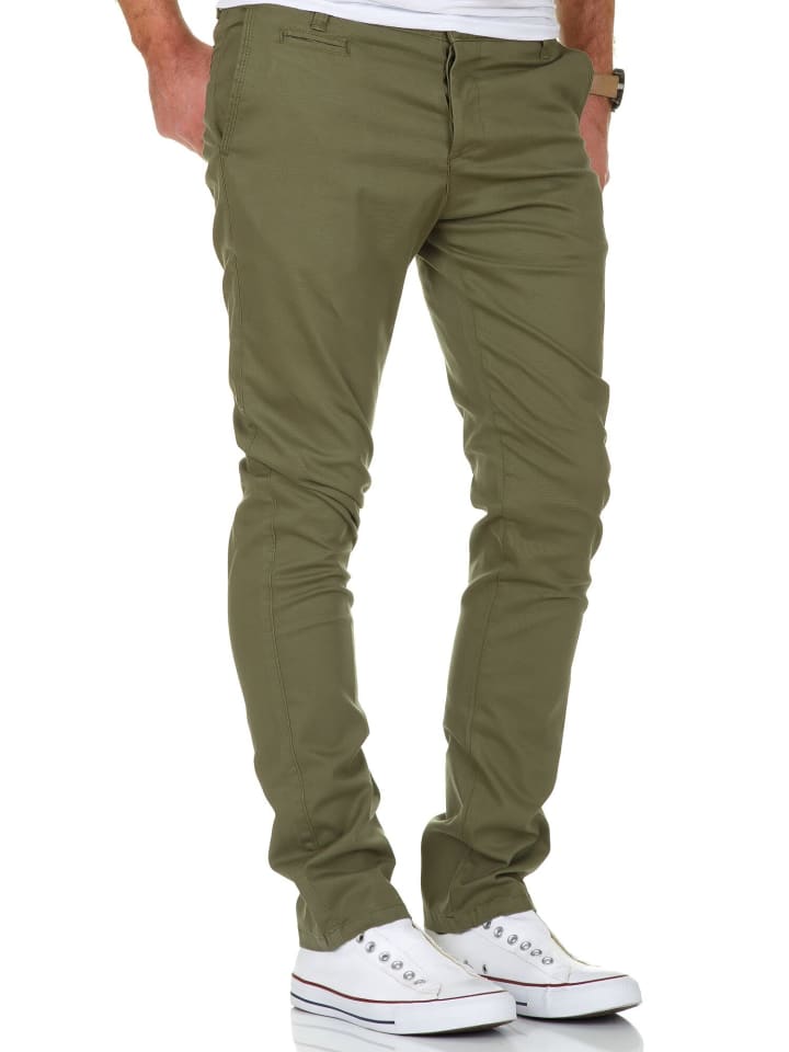 Amaci&Sons Slim Fit Chino mit Stretch ATLANTA in Olive günstig kaufen