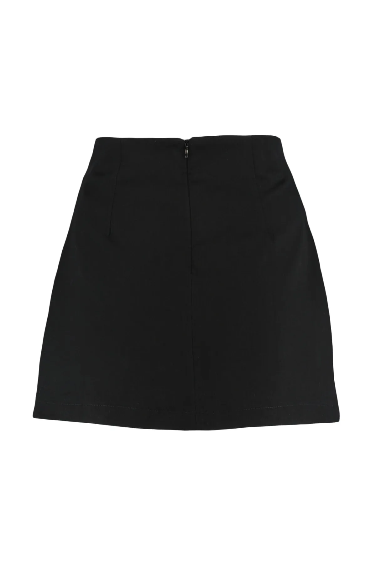 Trendyol Collection  Schwarzer Basic-Webrock in A-Linie mit hoher Taille und Minilänge TWOSS22ET0136