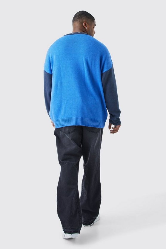Plus Oversize Strick-Pullover mit Applique