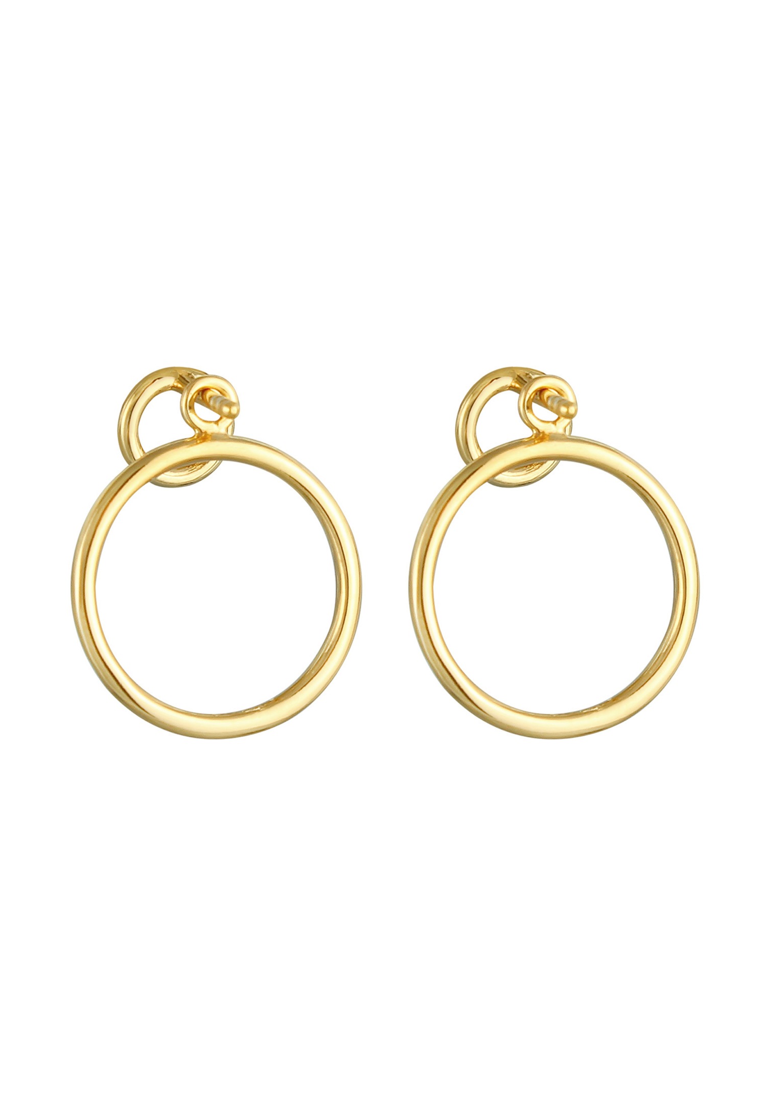 Orecchini da donna Elli Circle Round Geo Trend in argento sterling 925