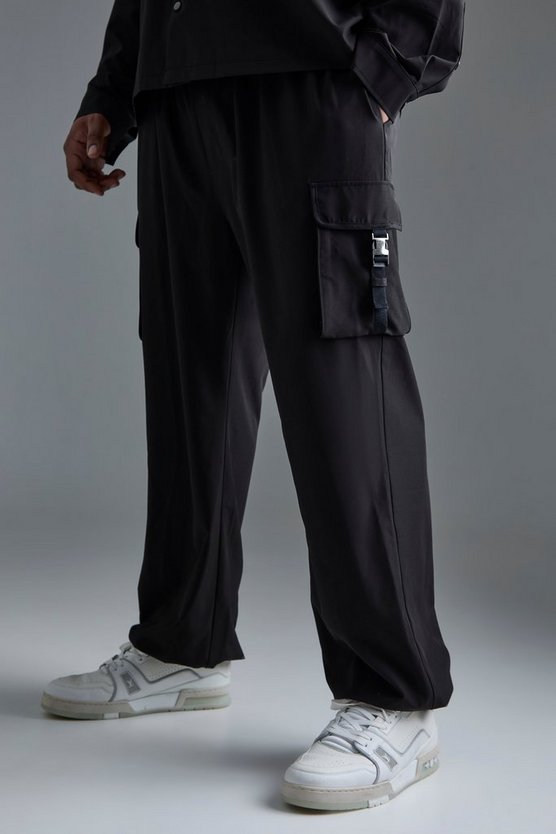 Plus Utility-Cargohose mit elastischem Bund