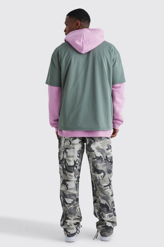Lockere Camouflage Cargo-Hose mit Print