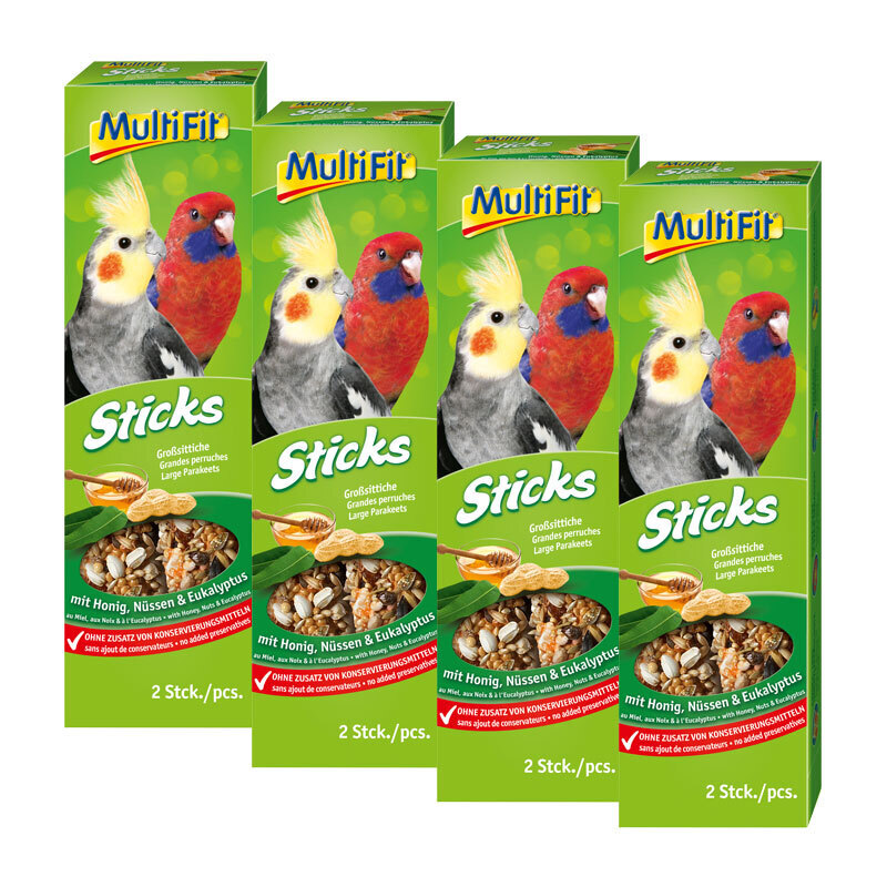 MultiFit Snacks MultiFit Großsittich Sticks 4x2er Honig & Nuss