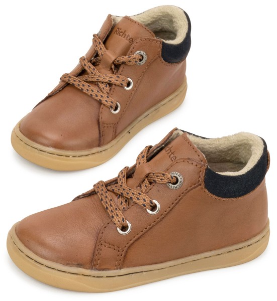 Richter ~ MidCut Schnürschuh Warm ~ Cognac/Marine