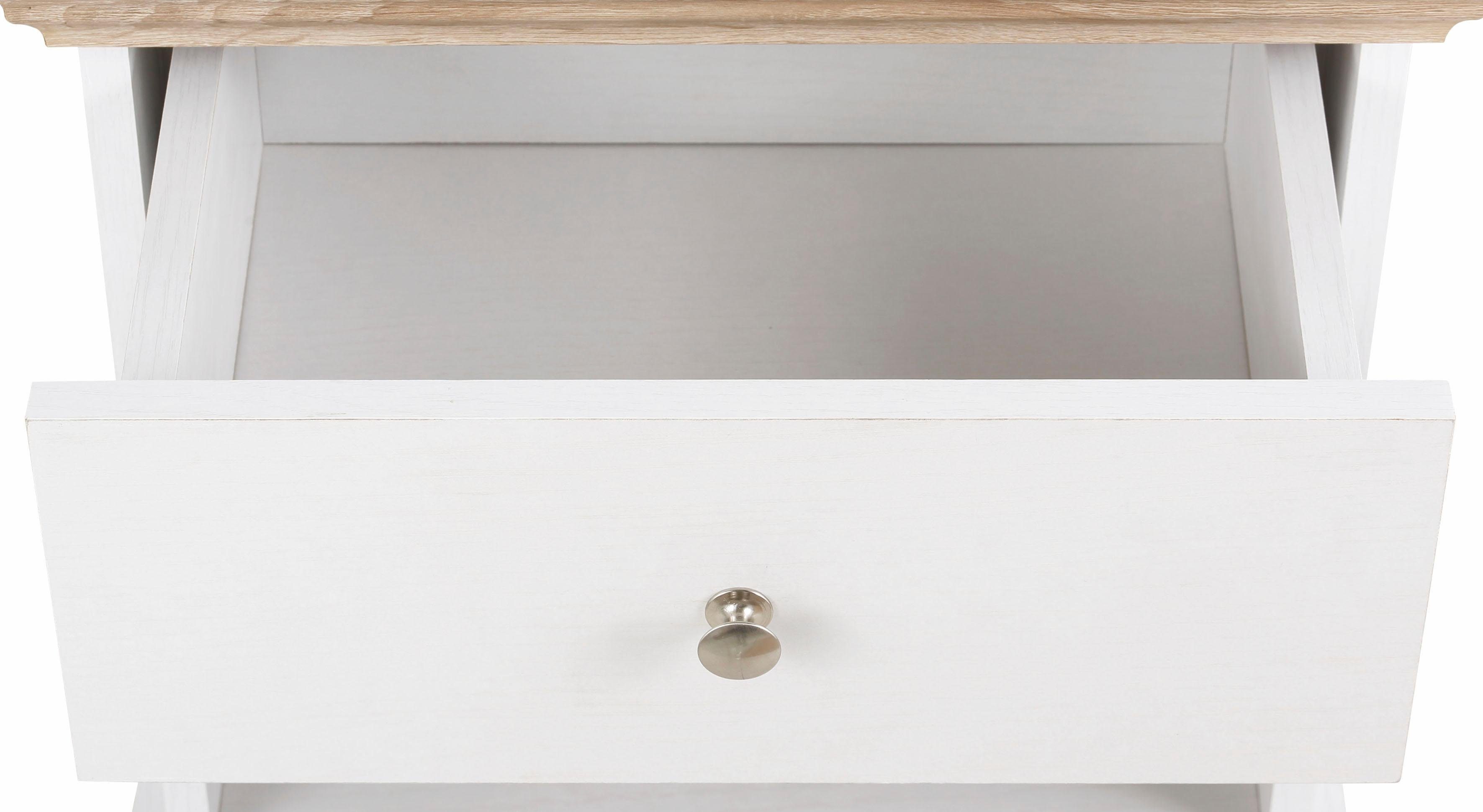 Home affaire Nachtkonsole Binz, mit einem schönen Metall Knopfgriff, Breite 45 cm