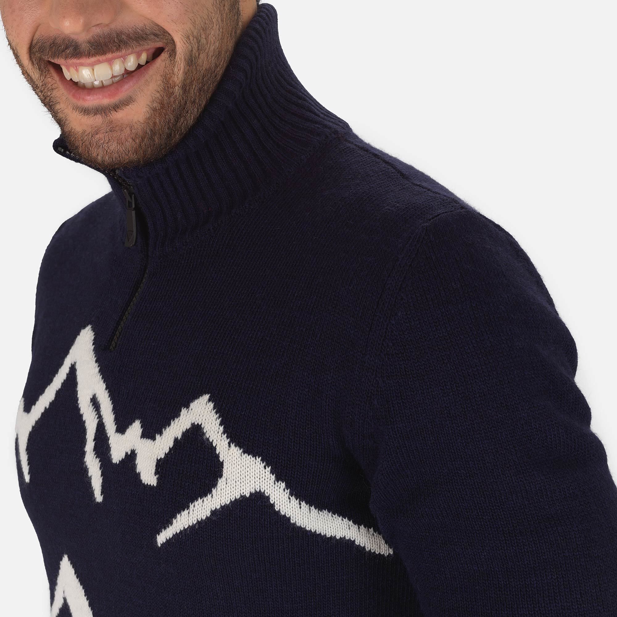 Pull en maille à col zippé Homme