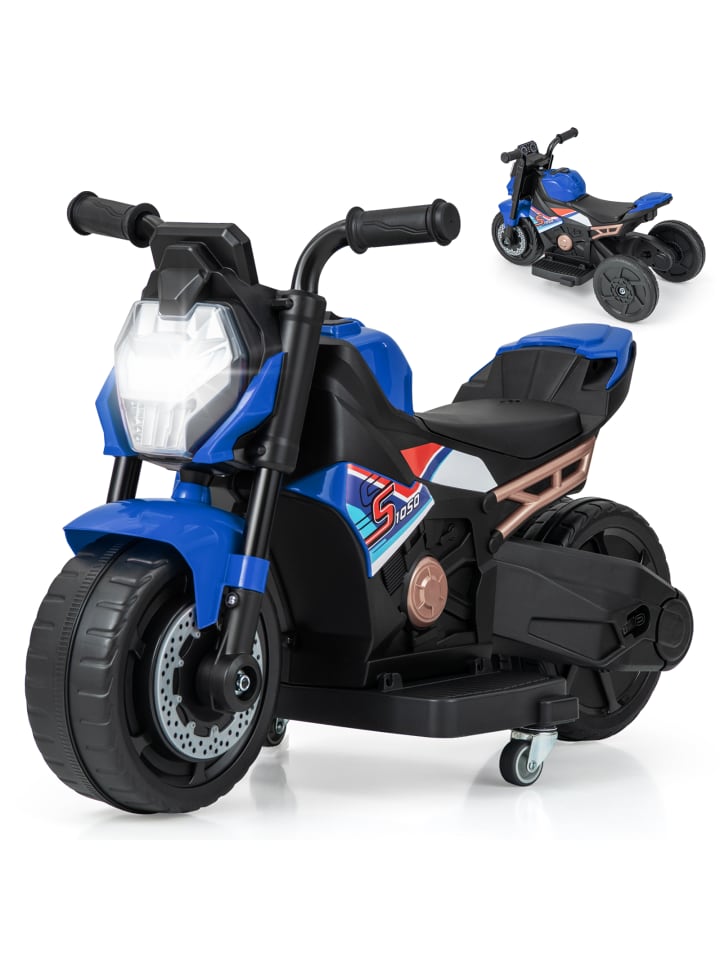 COSTWAY 2in1 Elektro Motorrad Kinder 74x38x48cm in Blau günstig kaufen onesize