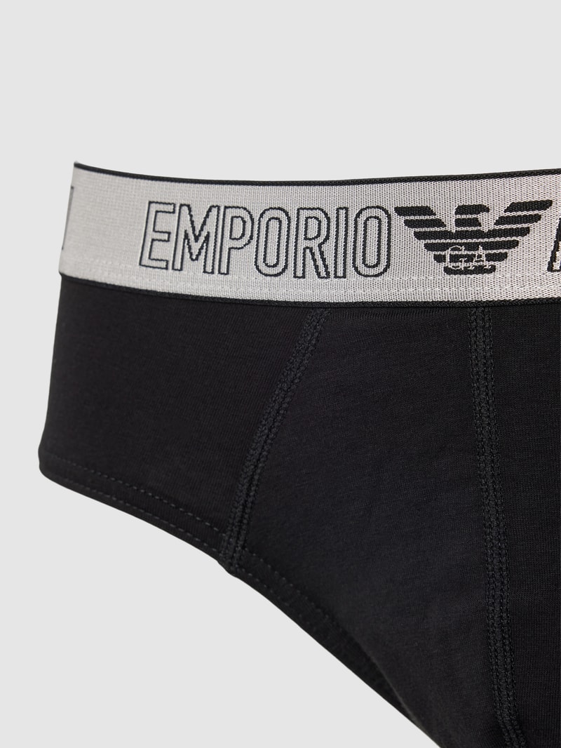 Slip mit Label-Bund Modell 'SILVER CHRISTMAS' im 2er-Pack in schwarz