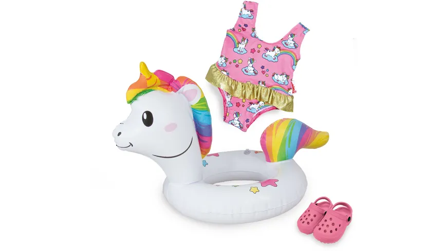 Heless - Schwimmset Einhorn Henri, Gr. 35-45 cm