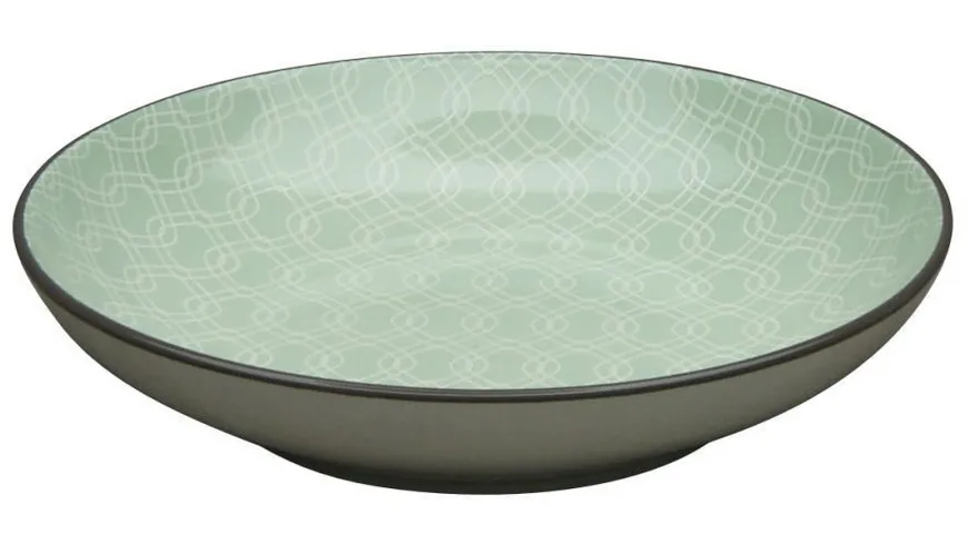 CreaTable Salat- und Suppenteller Mandala grün Ø21cm