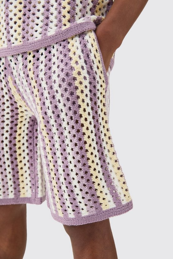 Lockere gestreifte Shorts