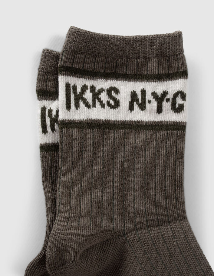 Chaussettes vertes, camel, kaki garçon