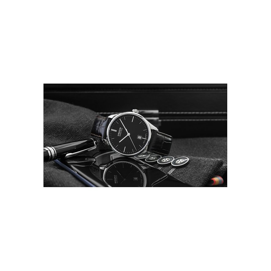 Union Glashütte Herrenuhr Viro Datum 41 mm