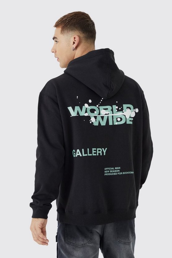 Oversize Batik Hoodie mit Print