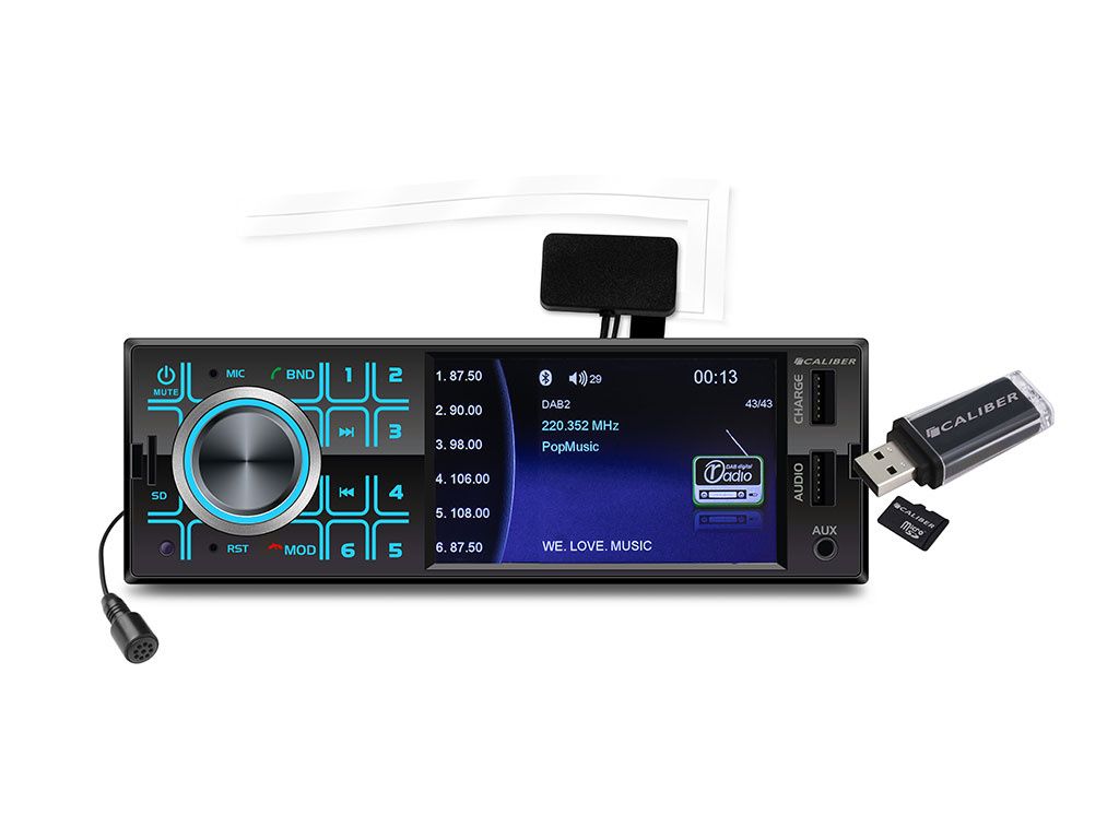 RMD404DAB-BT-Autoradio mit DAB + und Bluetooth - Schwarz