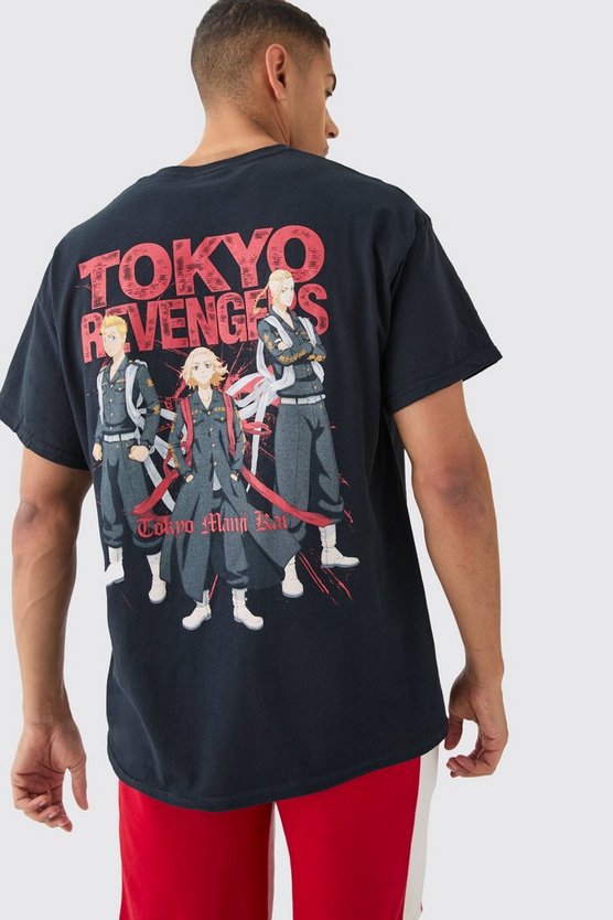 Oversize T-Shirt mit lizenziertem Tokyo Revengers Anime Print
