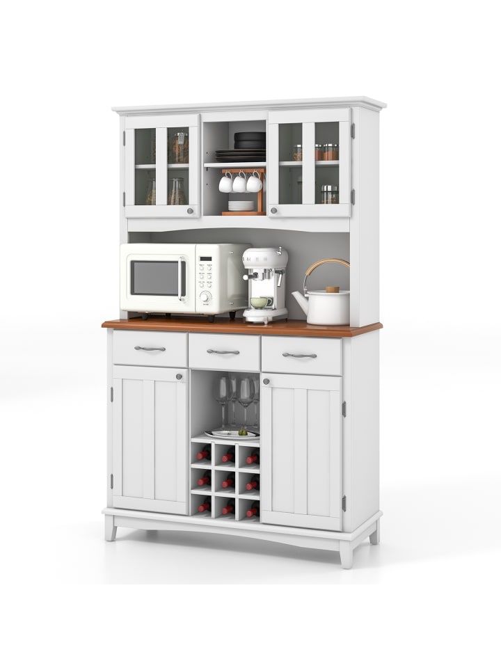 COSTWAY Küchenschrank 112x43x185cm in Weiß günstig kaufen onesize