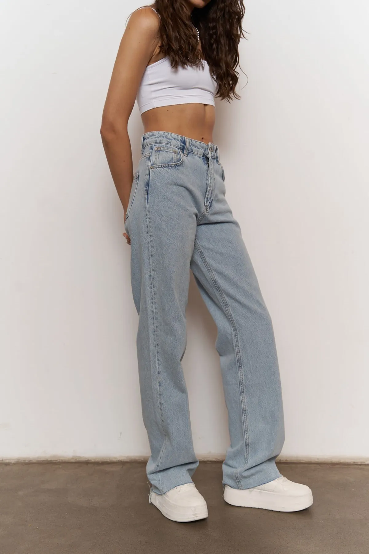 MAİ COLLECTİON  Marla Basic Blaue Jeanshose