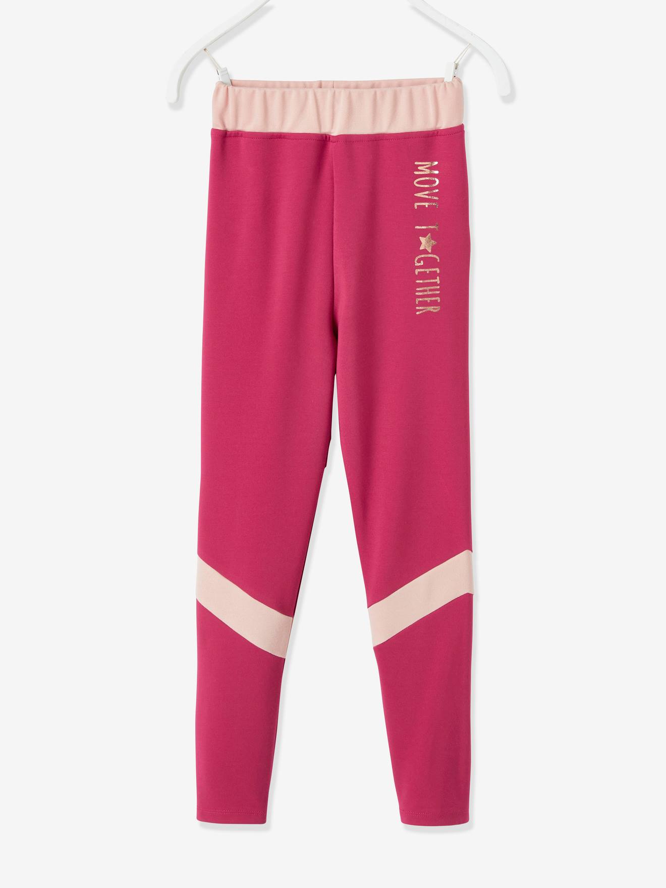 Legging de sport technique fille framboise