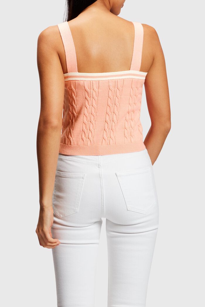 Pullover Camisole mit Zopfmuster und Delfin-Logo