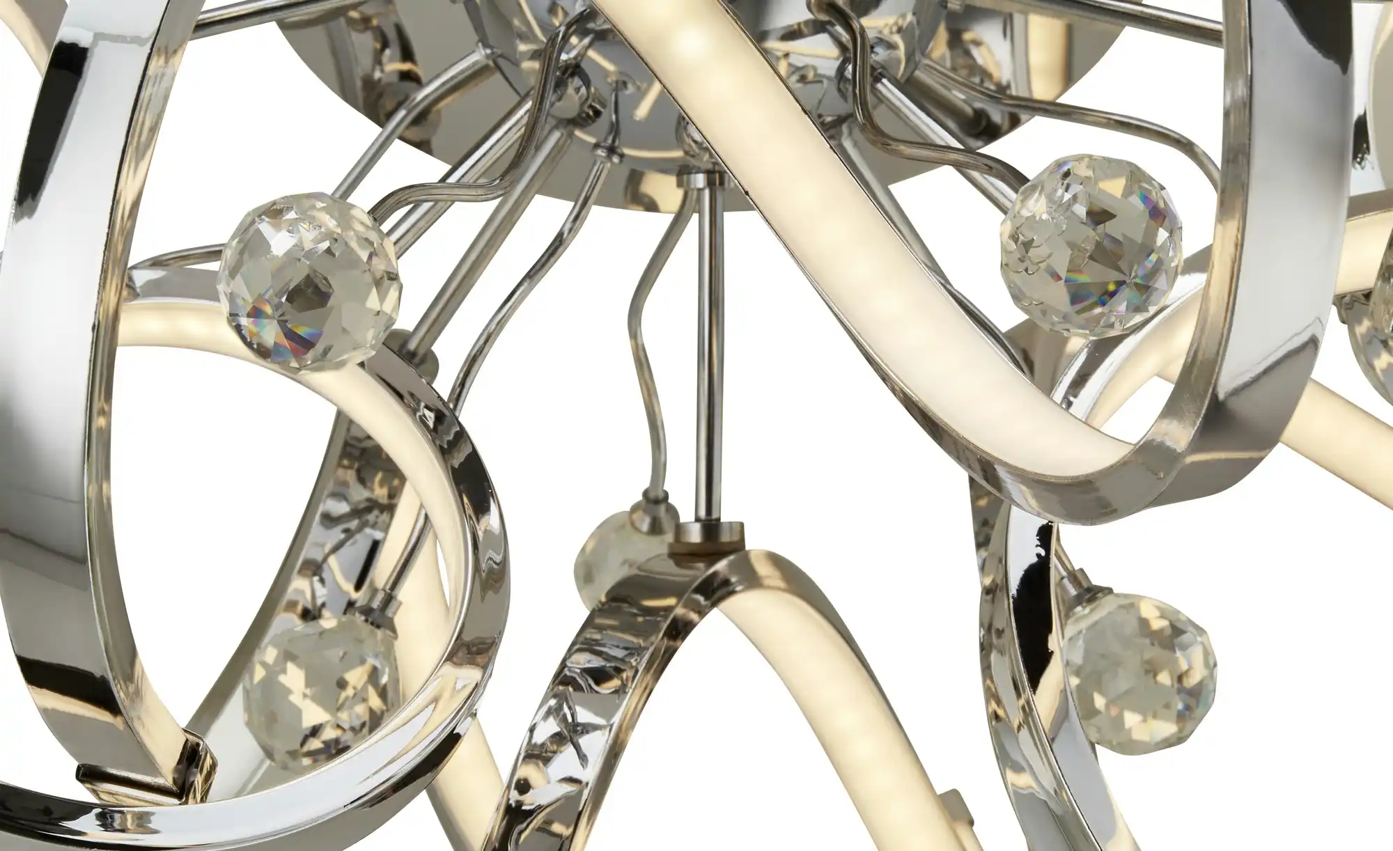 KHG LED-Deckenleuchte, Chrom mit Kristall