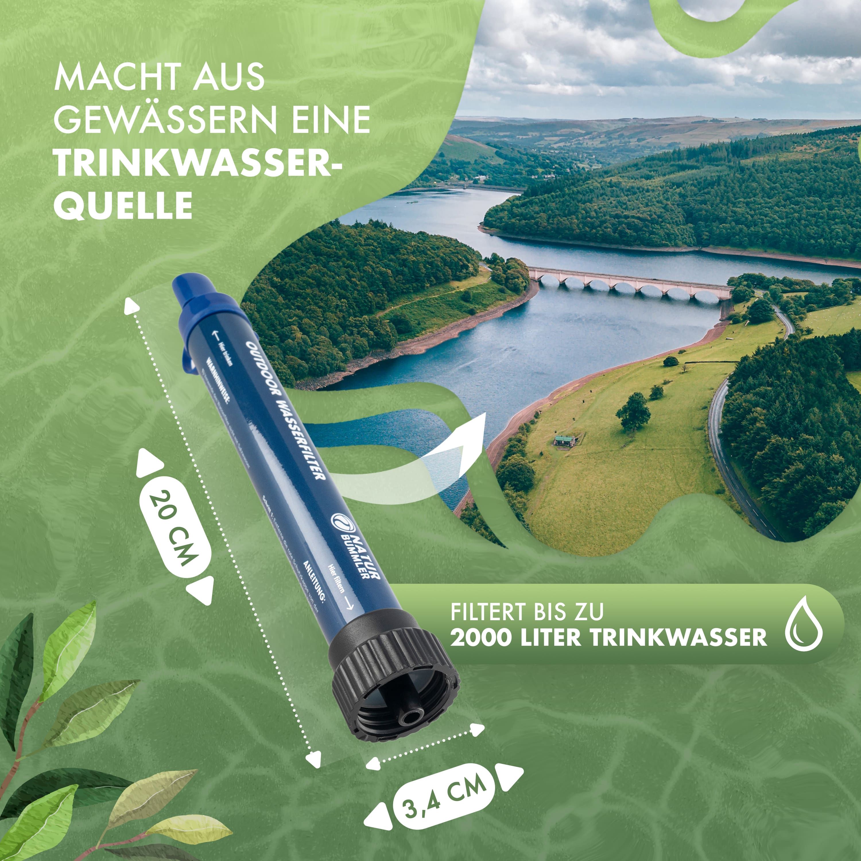 Naturbummler 2000 Liter Outdoor Wasserfilter