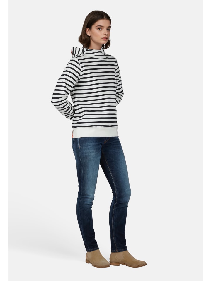 Salzhaut Hoodie TIUTEN in Navy Offwhite günstig kaufen