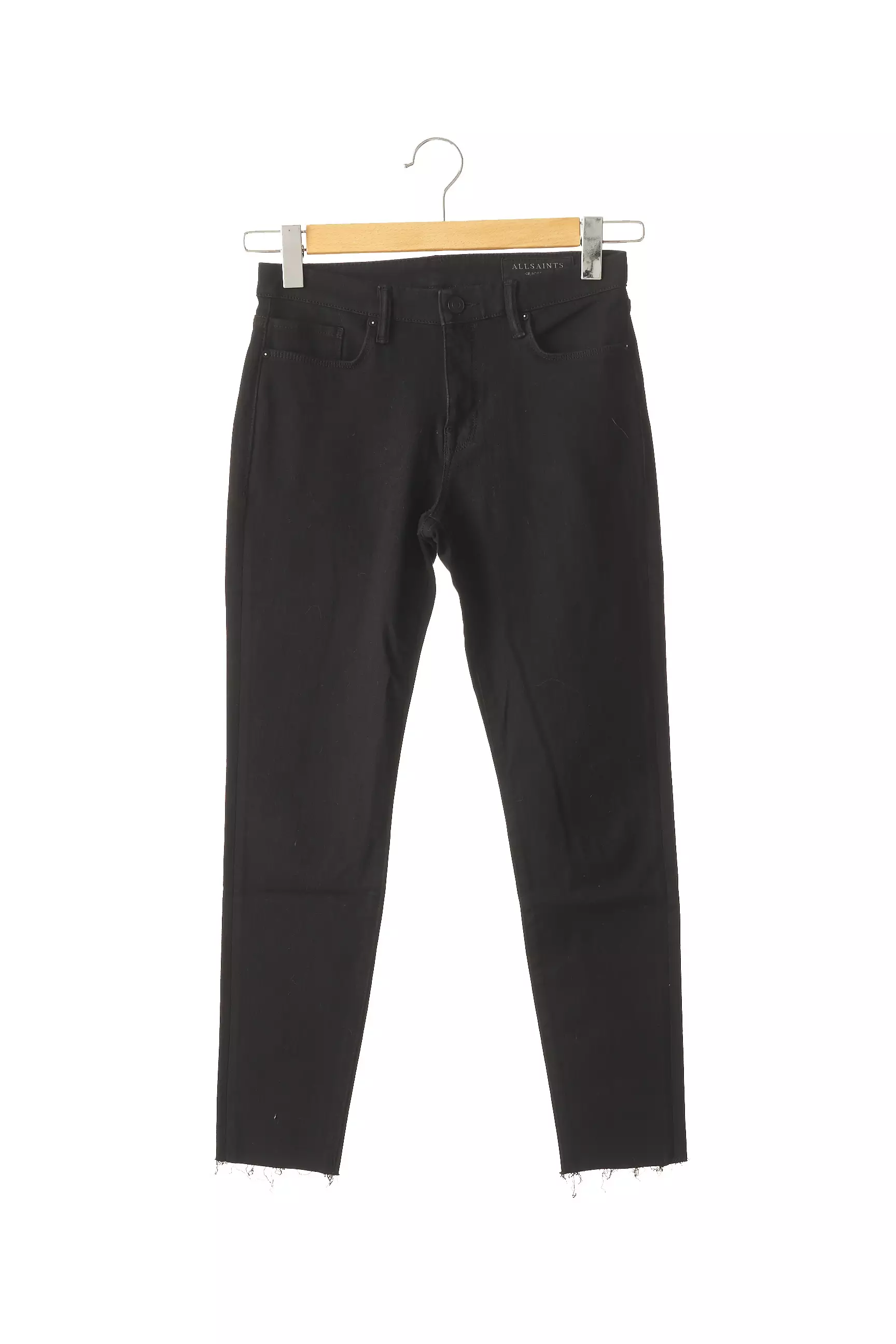 Allsaints Jeans Coupe Slim Femme couleur noir
