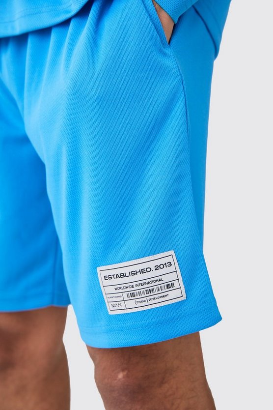 Oversize Los Angeles Rugby Mesh-Poloshirt & Mesh-Shorts