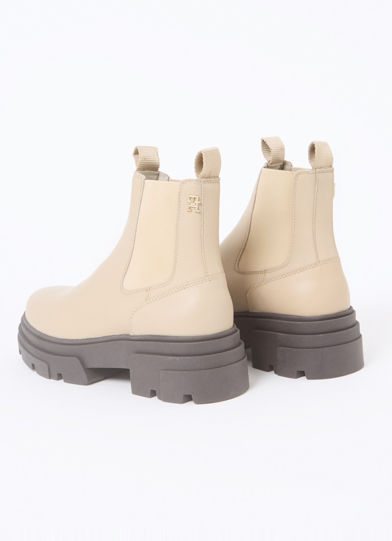 Ghete Chelsea din piele Tommy Hilfiger Combat