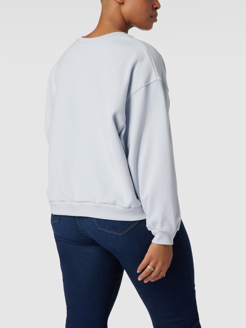 PLUS SIZE Sweatshirt mit Label-Print Modell 'Vintage' in jeans
