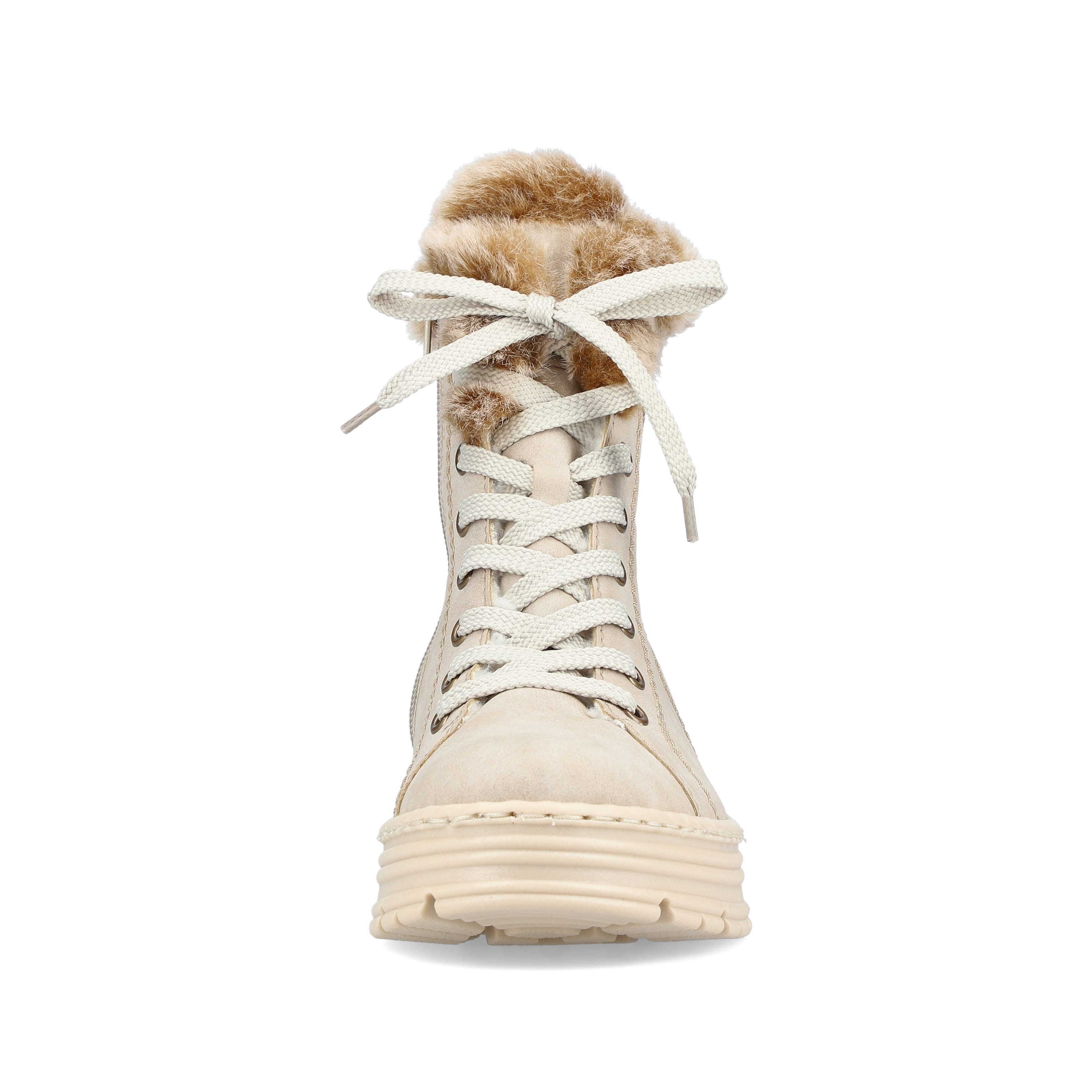 Rieker Damen Schnürstiefel hellbeige