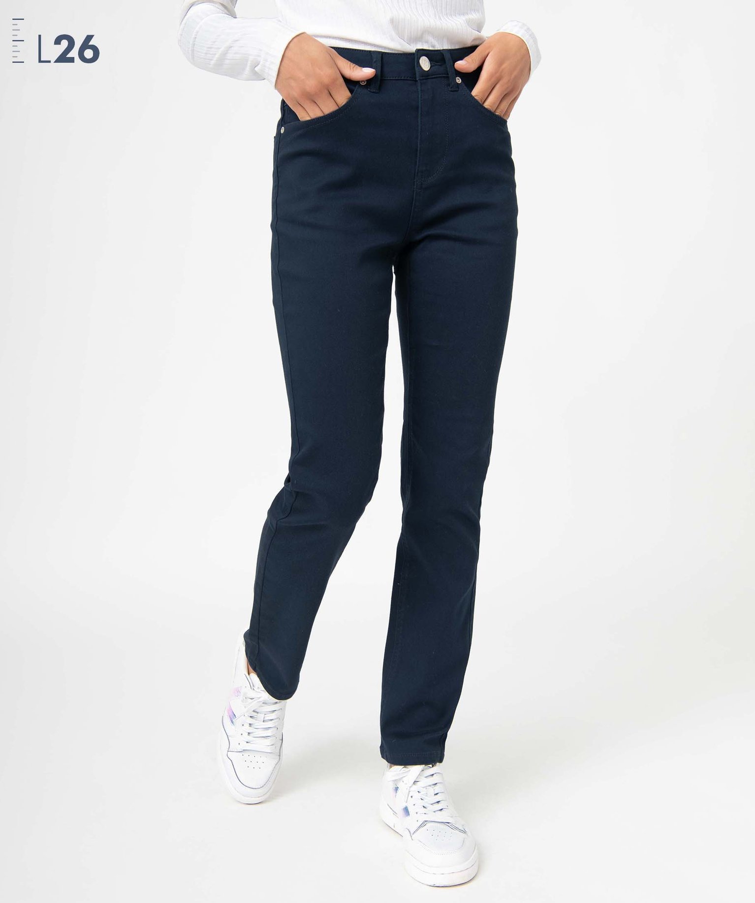Pantalon femme coupe Regular - Longueur L26 bleu | GEMO