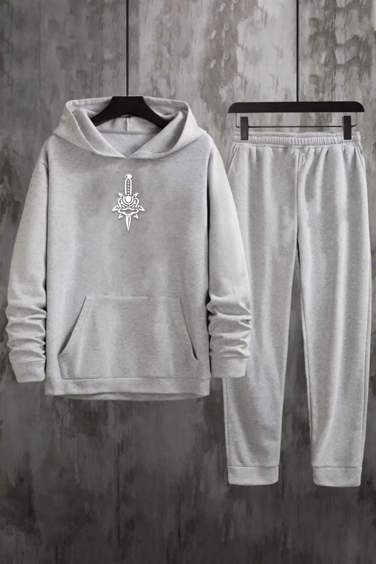 uyguntarz  Unisex-Trainingsanzug-Set mit Totenkopf-Print