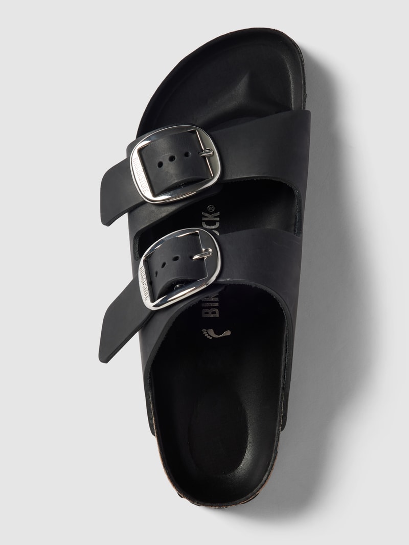 Slides aus echtem Leder Modell 'ARIZONA' in schwarz