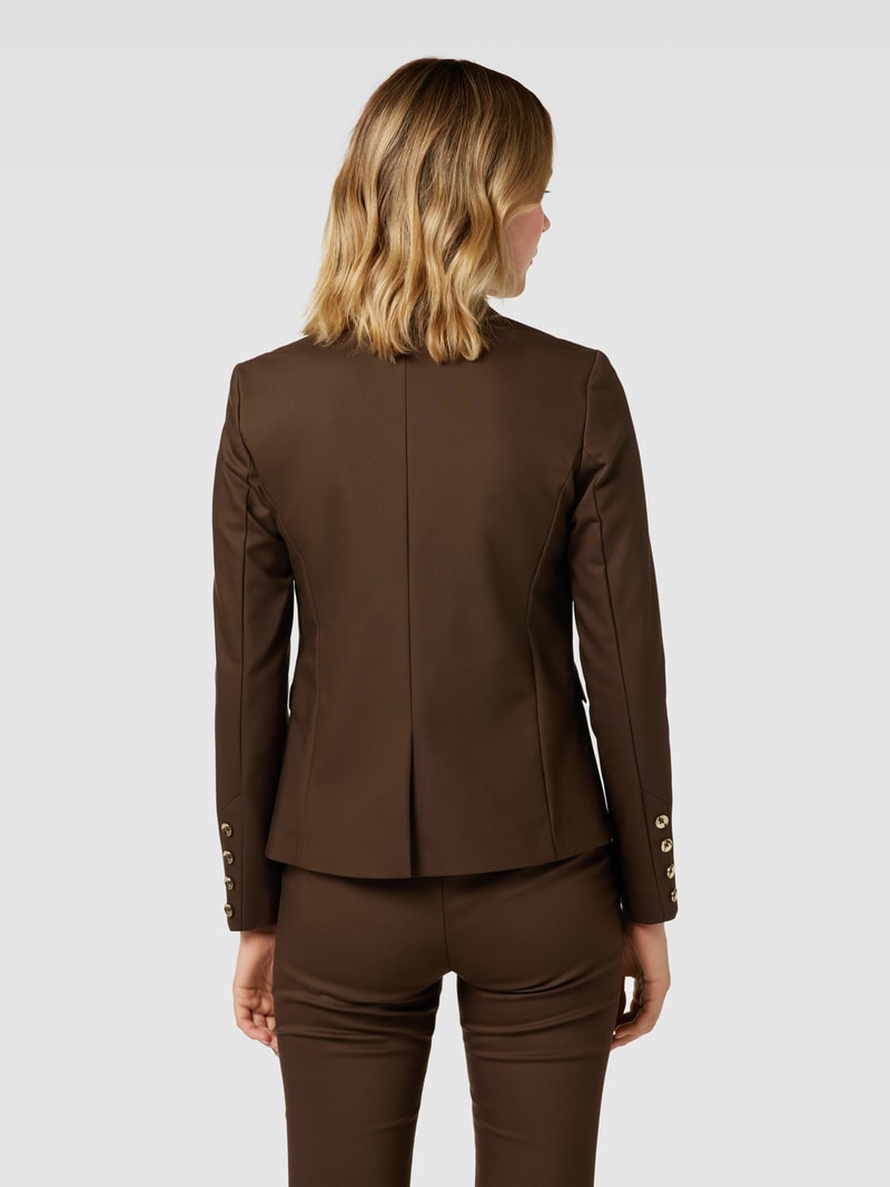 Blazer mit Label-Detail Modell 'Blake' in dunkelbraun